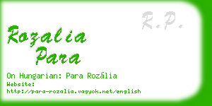rozalia para business card