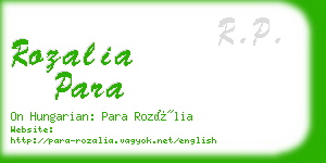 rozalia para business card